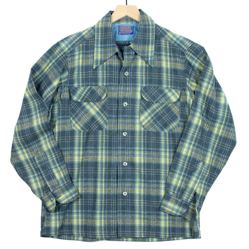 Vintage Pendleton Plaid Virgin Wool Board Shirt